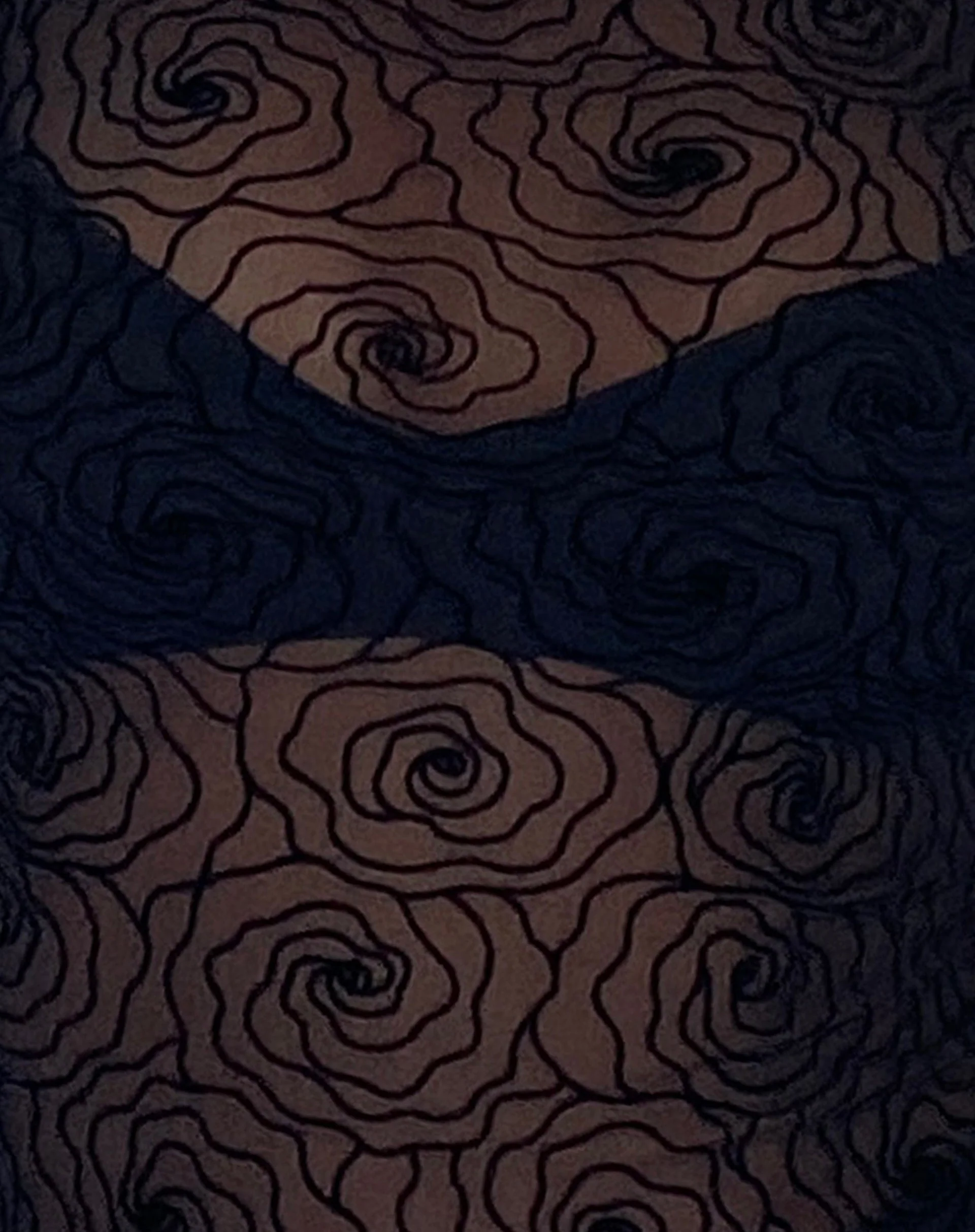 Florian Ungefüttertes Midikleid in Schwarz Abstrakter Blumenflock - Image 6