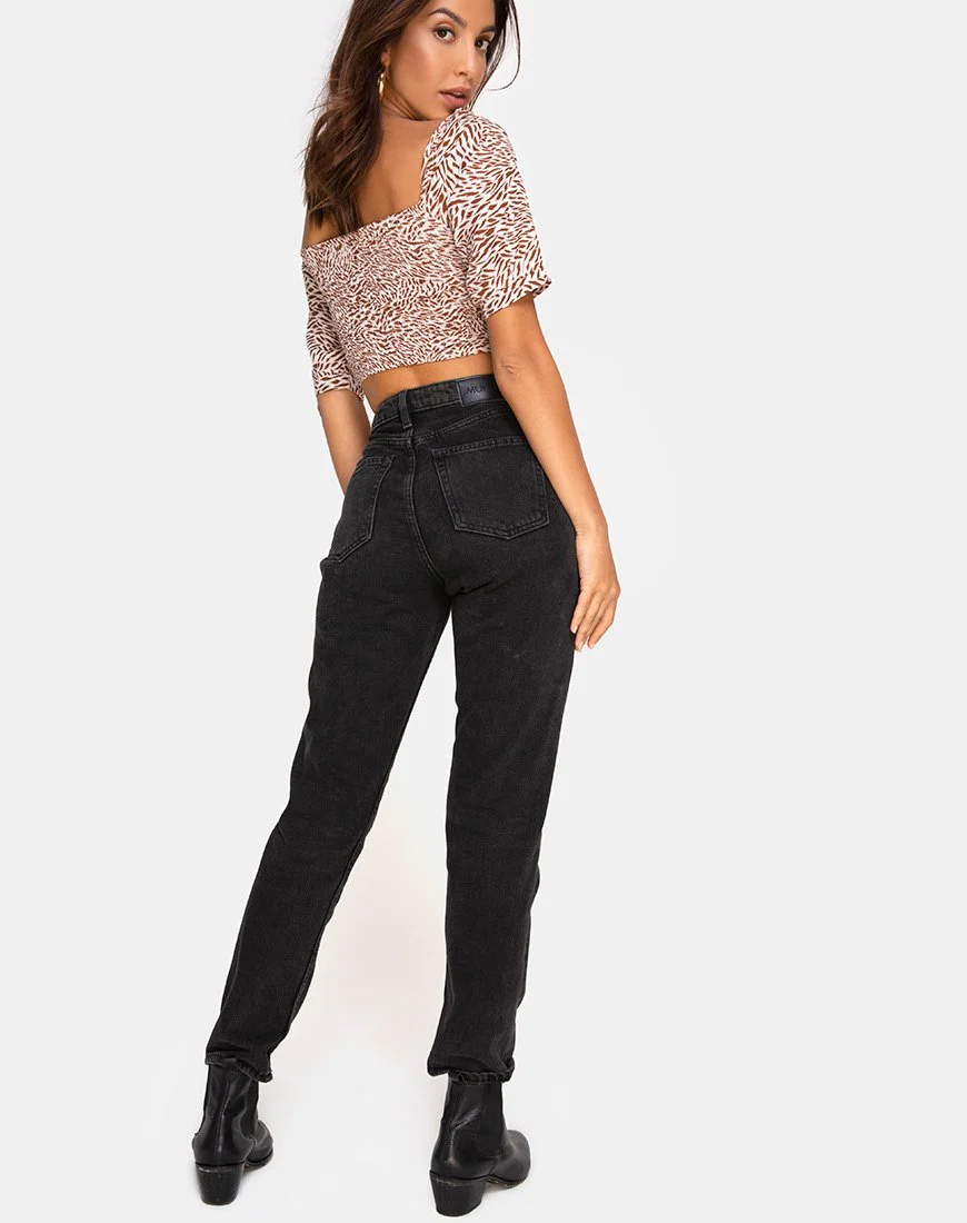 Flory Crop Top in Safari Taupe von Motel - Image 4
