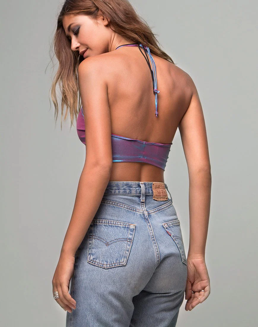 Fonda Crop-Top in Metallic Opal Schimmer - Image 2
