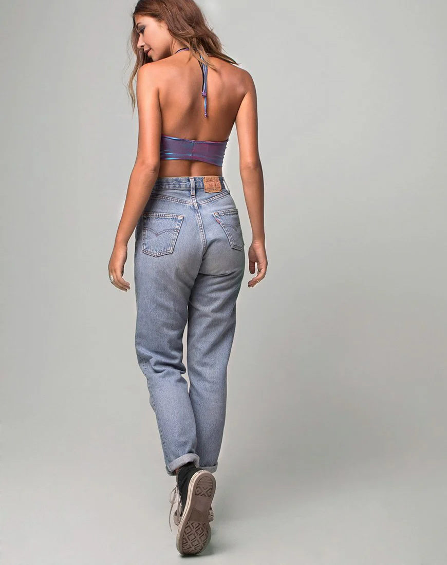 Fonda Crop-Top in Metallic Opal Schimmer - Image 4