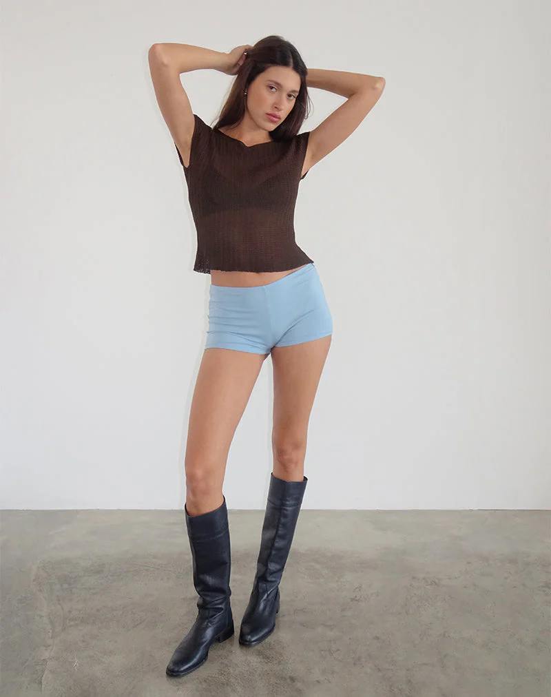 Francine Top aus breitem Rippenstrick Braun - Image 3