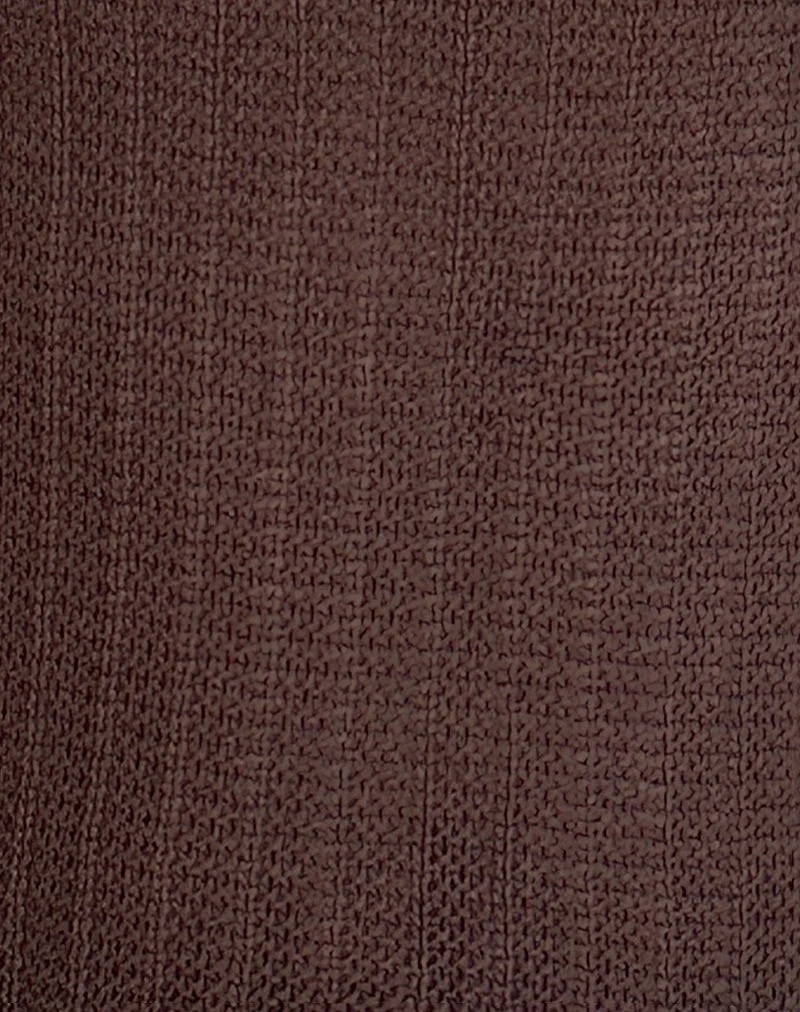 Francine Top aus breitem Rippenstrick Braun - Image 6