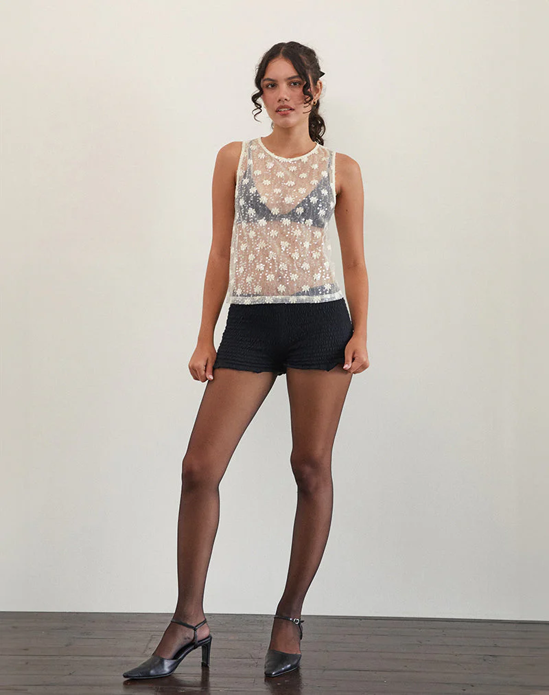 Franka Tank Top aus Paillettenspitze Elfenbein - Image 3