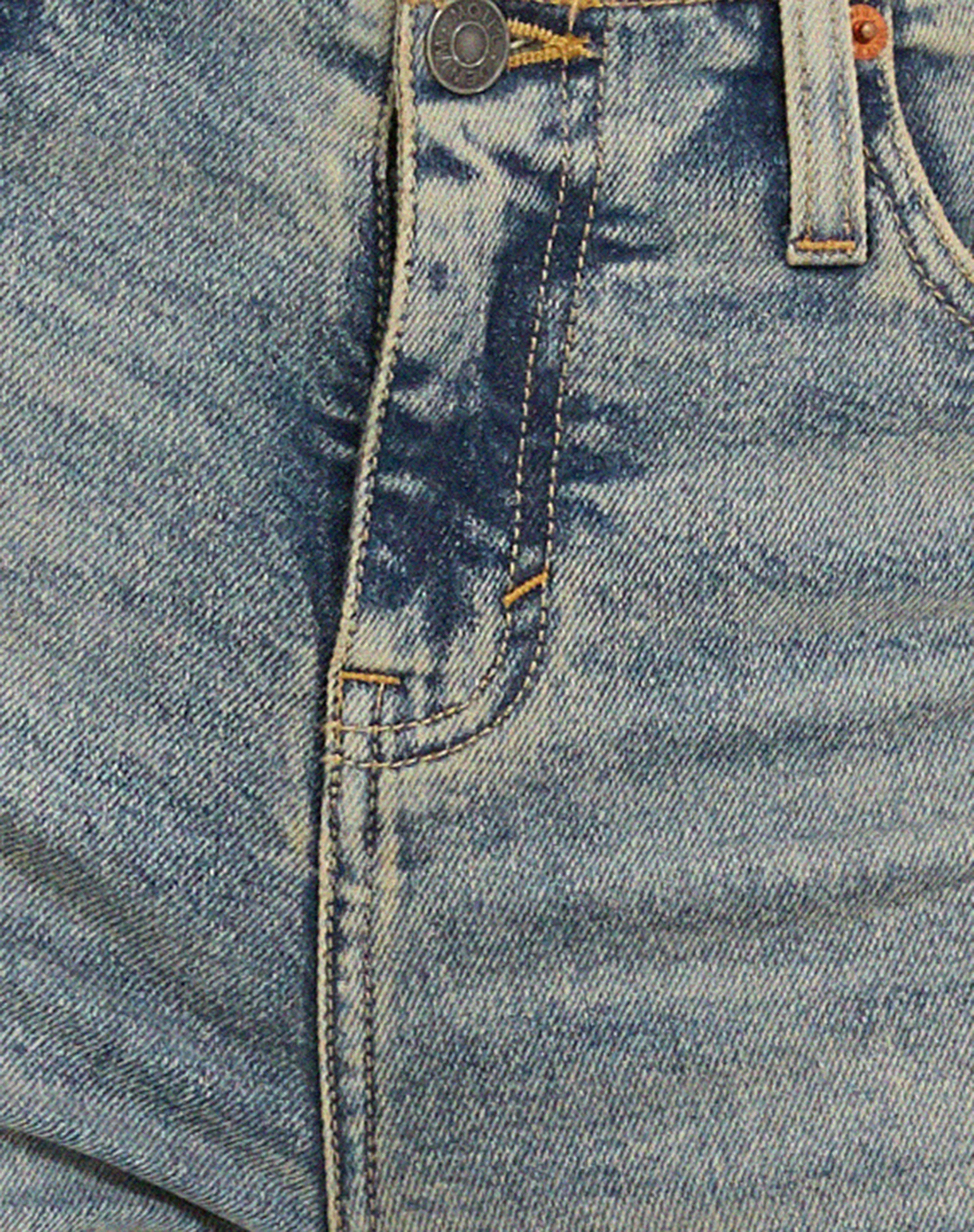 Ausgefranste Low Rise Jeans in leichter Waschung Sandy Tint - Image 6