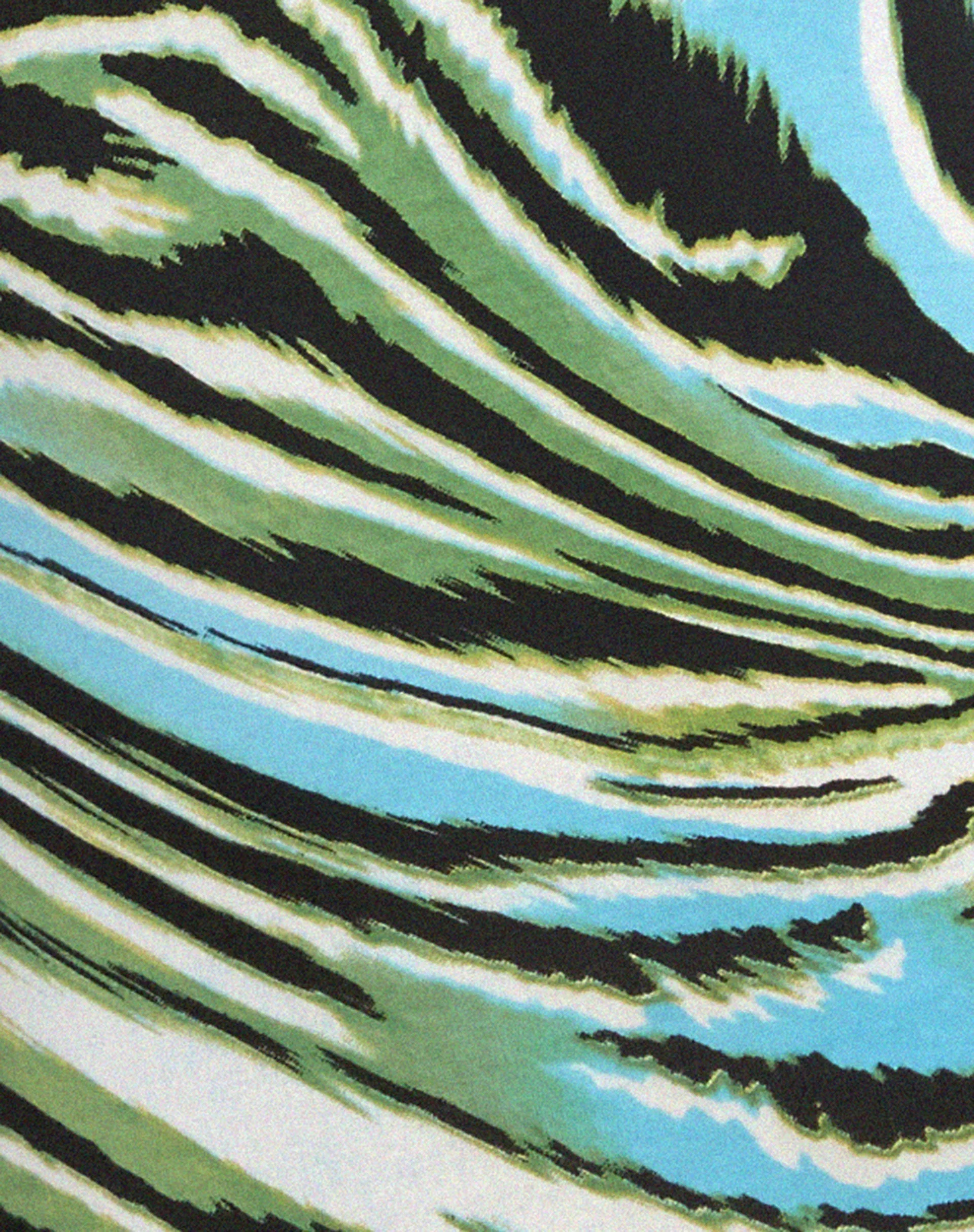 Freya Minikleid in Warped Zebra Blau - Image 8