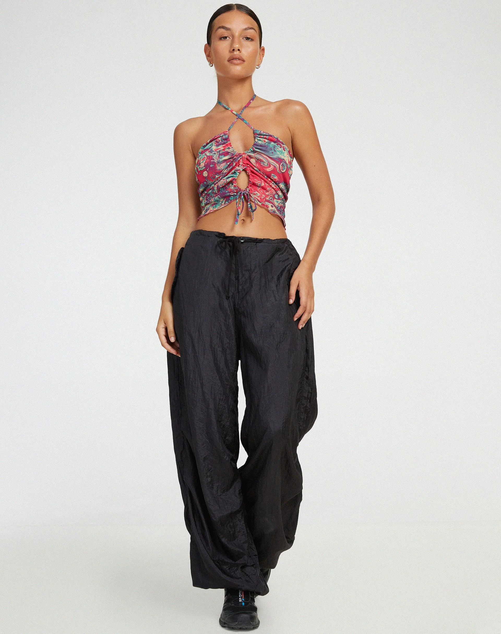 Fusena Cutout-Top mit Festival-Druck - Image 4