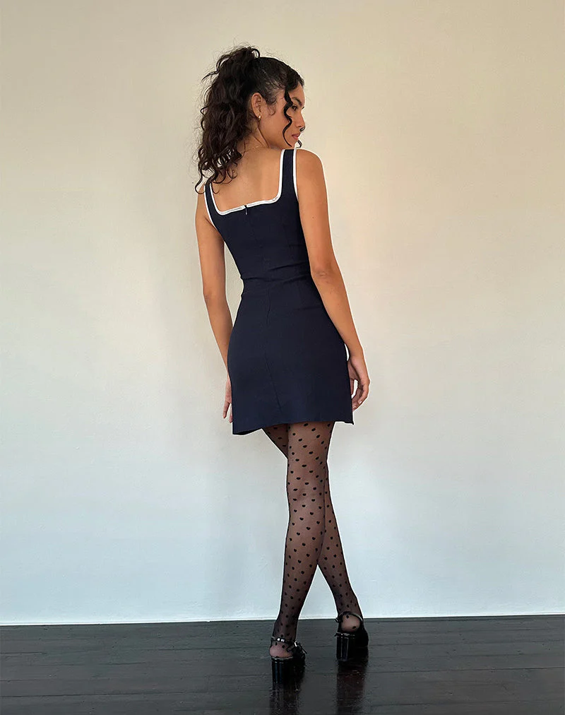 Gabija Tailliertes Minikleid in Marineblau - Image 4