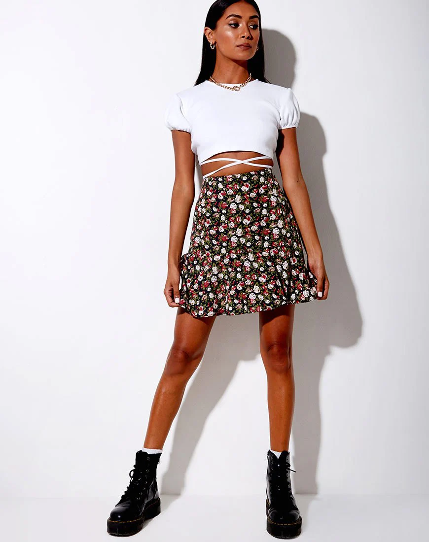 Gaelle Minirock in Courtney Floral - Image 4