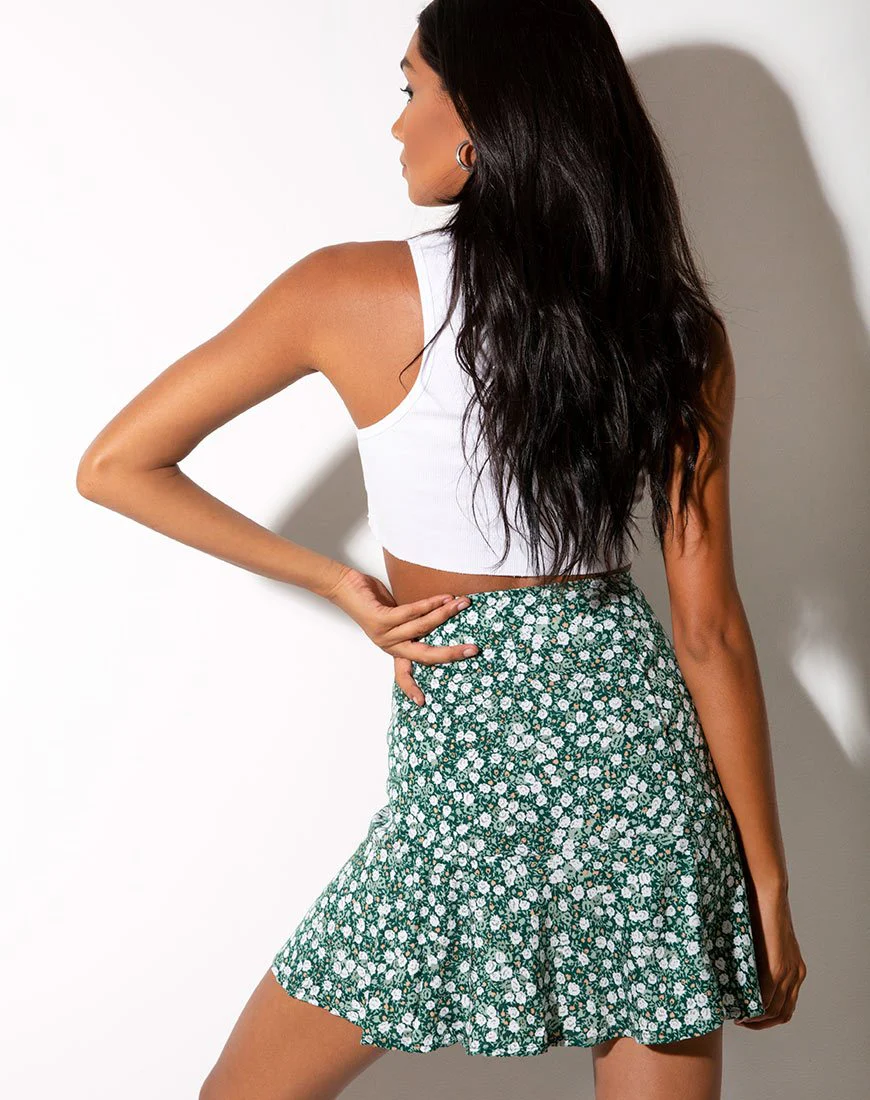 Gaelle Rock in Floral Field Green - Image 2