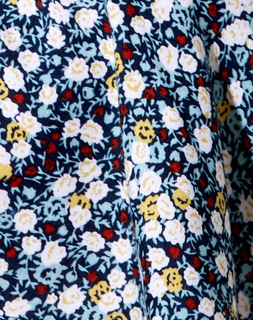 Gaelle Skaterrock in Floral Field Navy - Image 5