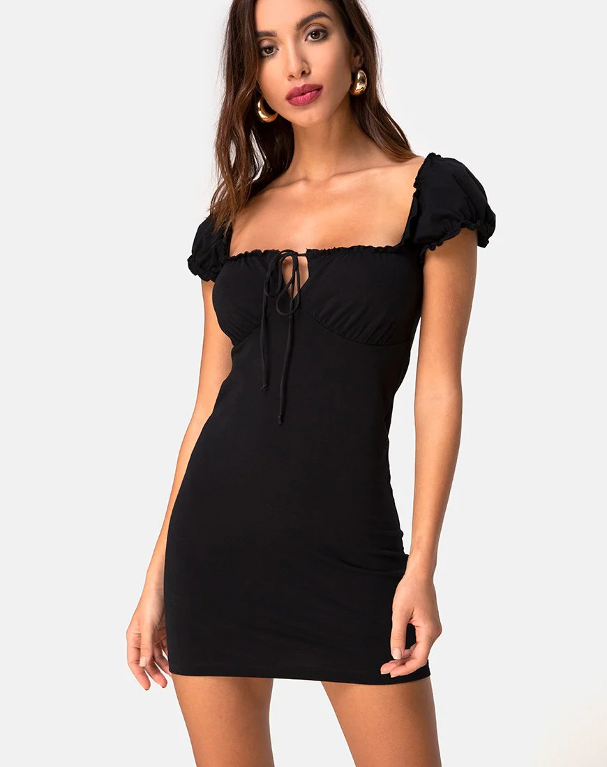Gaina Kleid aus schwarzem Jersey