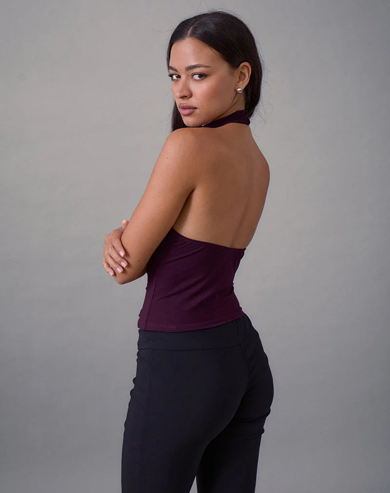 Galile High Neck Top aus Jersey in Feige - Image 4