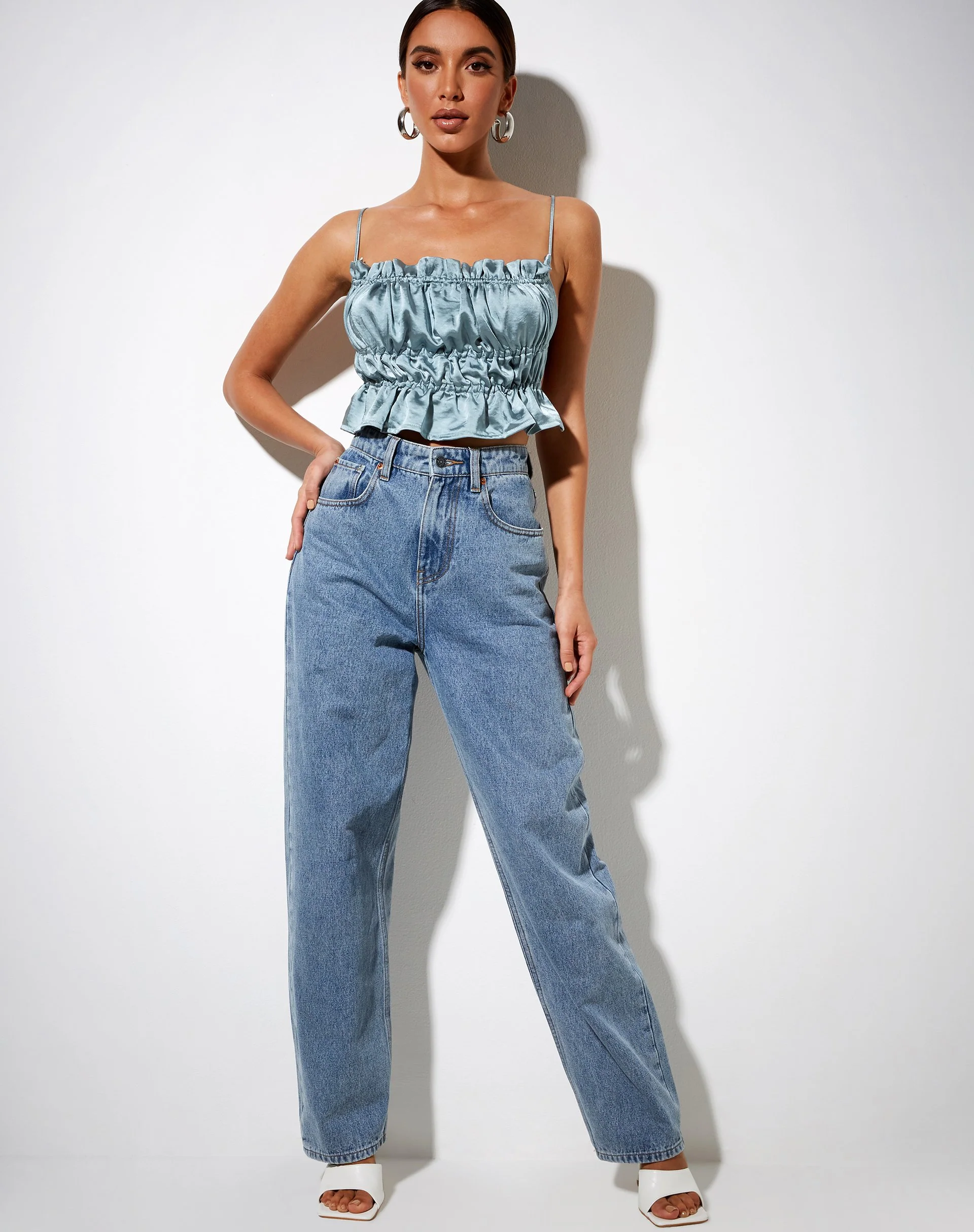Gamera Cami Top in Satin Silber - Image 4