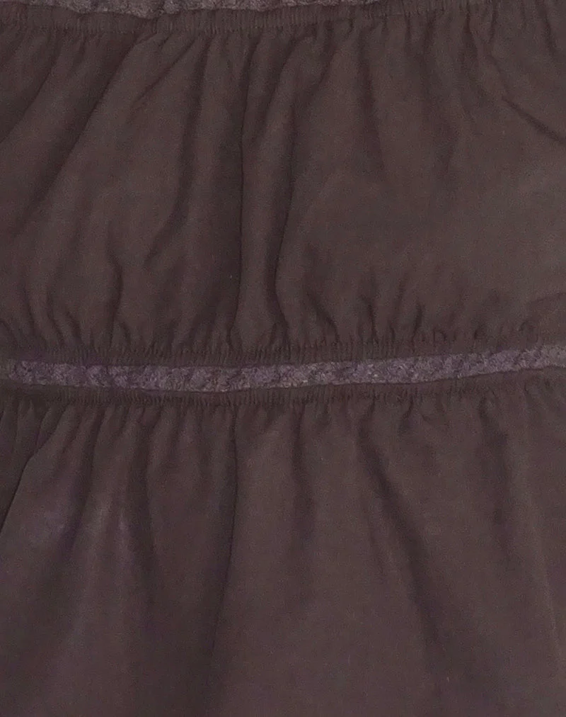 Gapita Bardot Top aus Popeline Deep Mahogany - Image 5