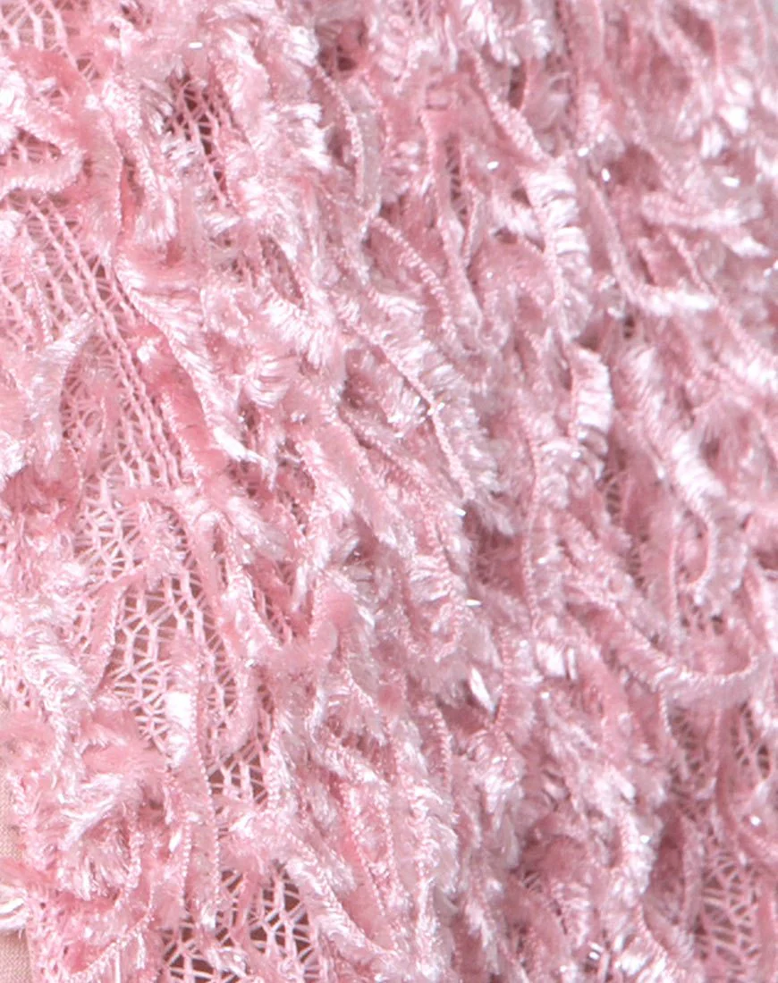 Gasta Cardi aus Zottelstrick zuckerrosa - Image 5