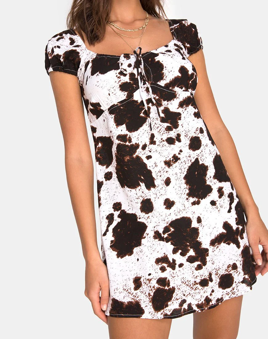 Gaval Minikleid aus Kuhfell in Braun und Weiß - Image 7