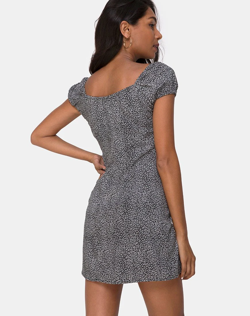 Gaval Kleid in Ditsy Leopard Grau - Image 2