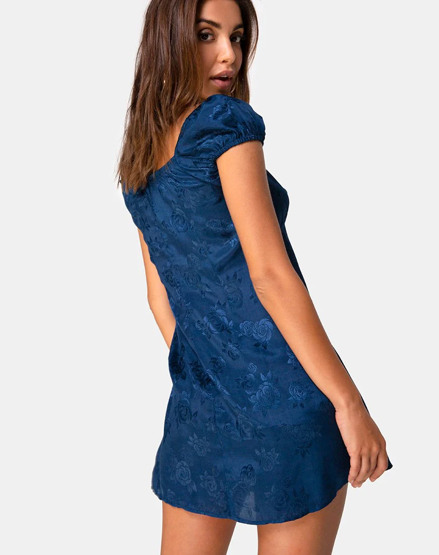 Gaval Minikleid aus Satin Rose Midnight - Image 2