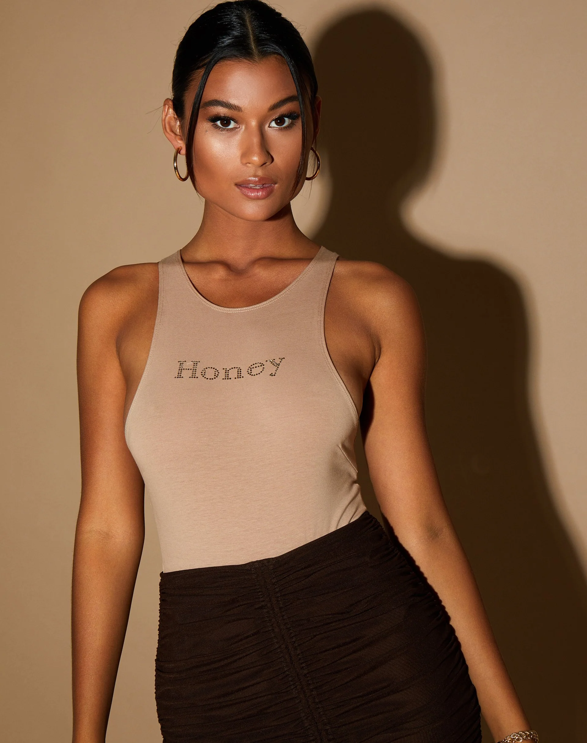 Gavis-Oberteil in Tan 'Honey' Diamanten in Gold - Image 2
