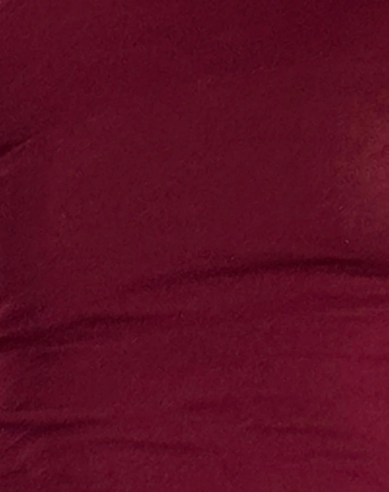 Gavya Bardot Langarm-Top in Burgundy - Image 5