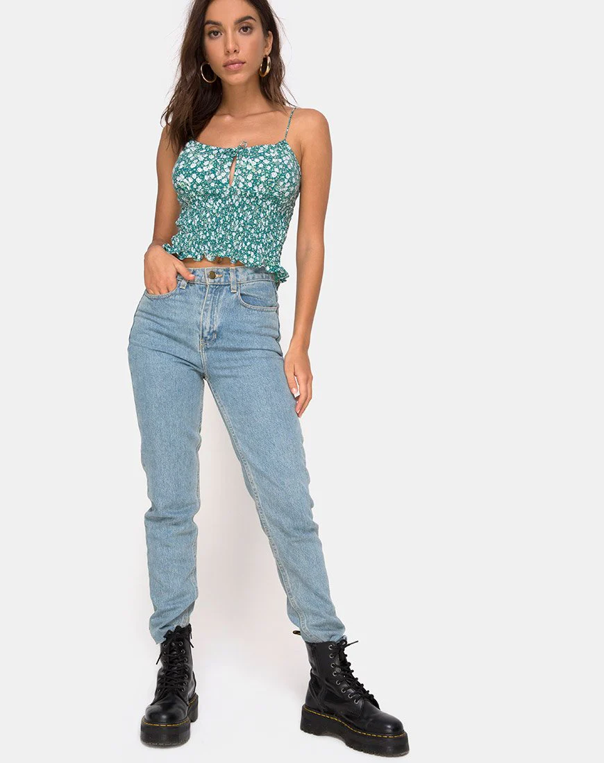 Gemala Cami Top in Floral Field - Image 3