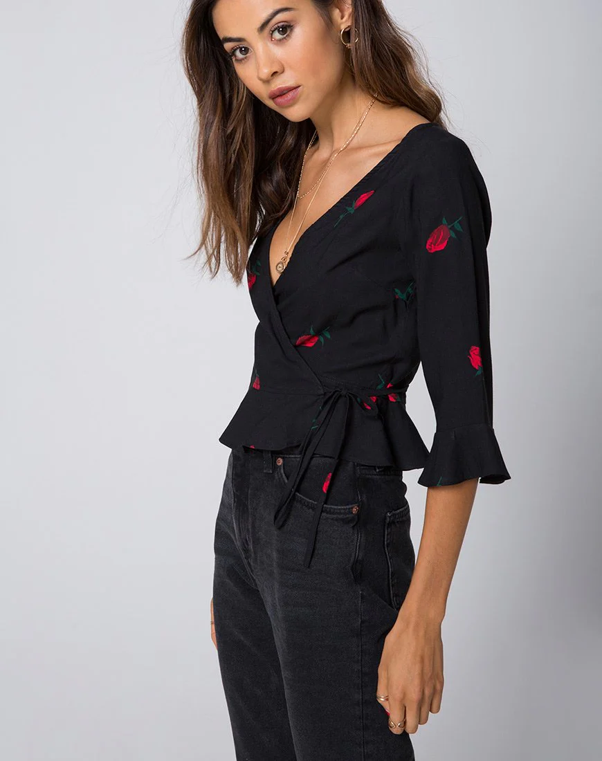 Giamba Oberteil in Scatter Rose