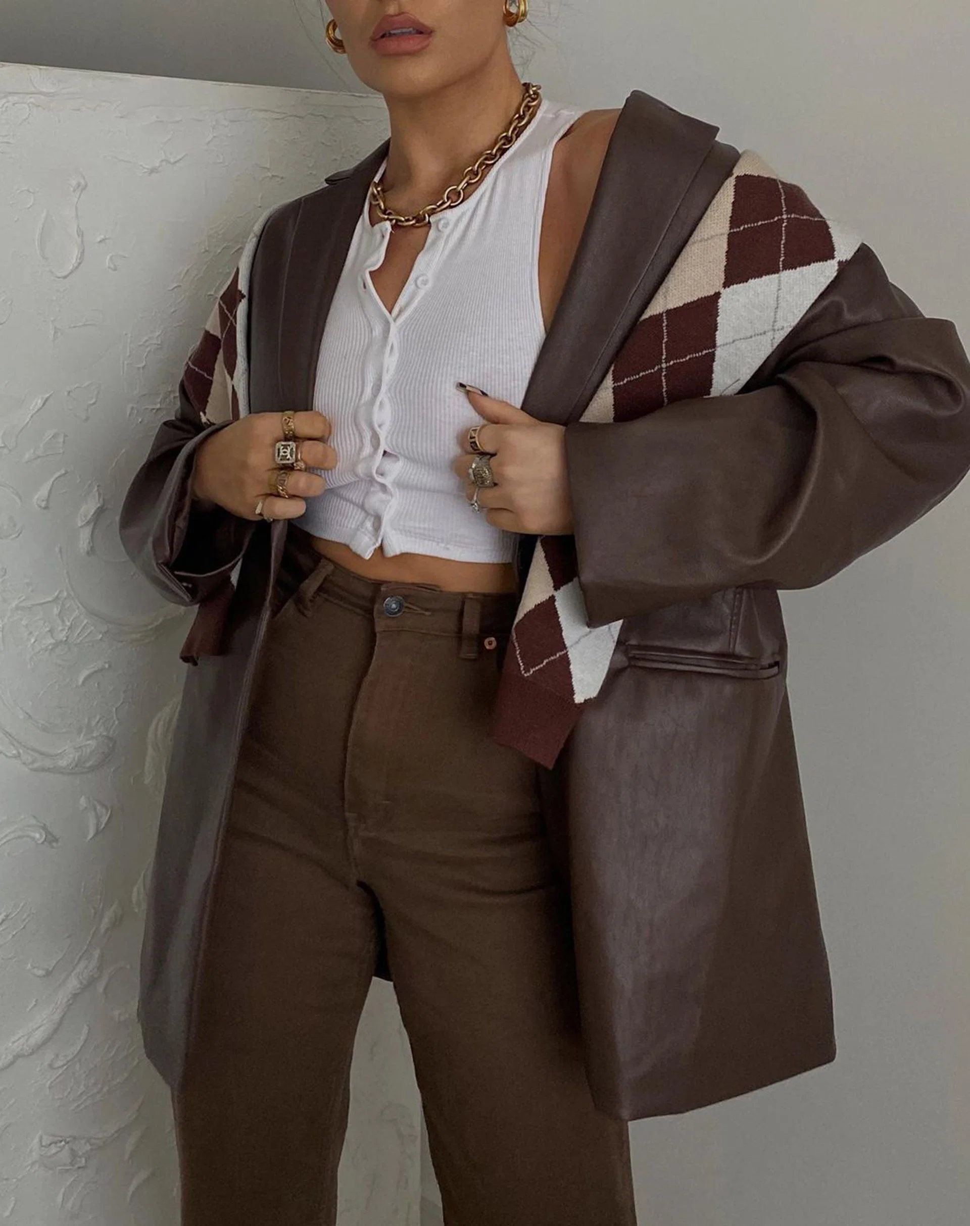 Gilly Crop Top in Ripp Weiß - Image 2