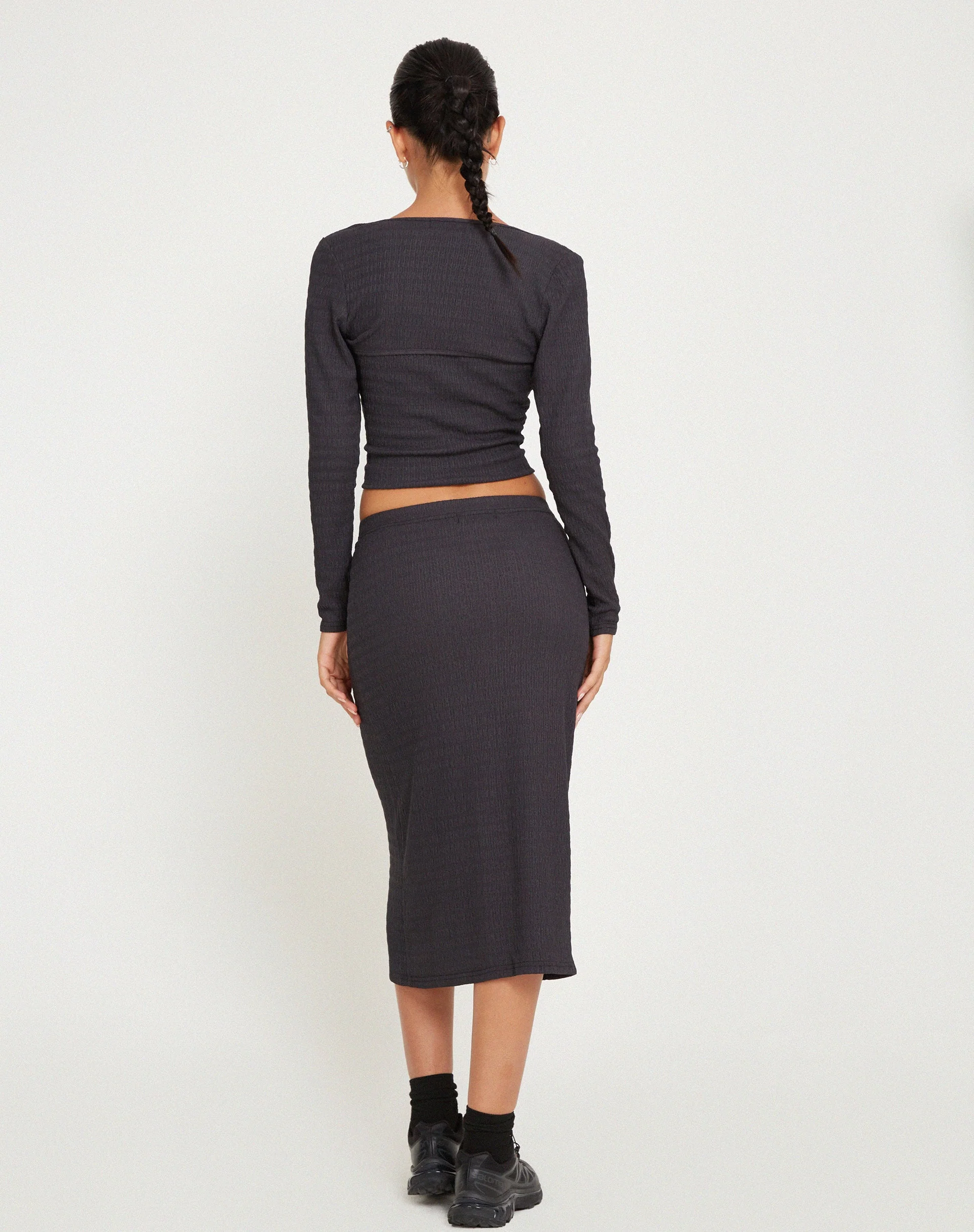Ginny Top in Crinkle Charcoal - Image 4