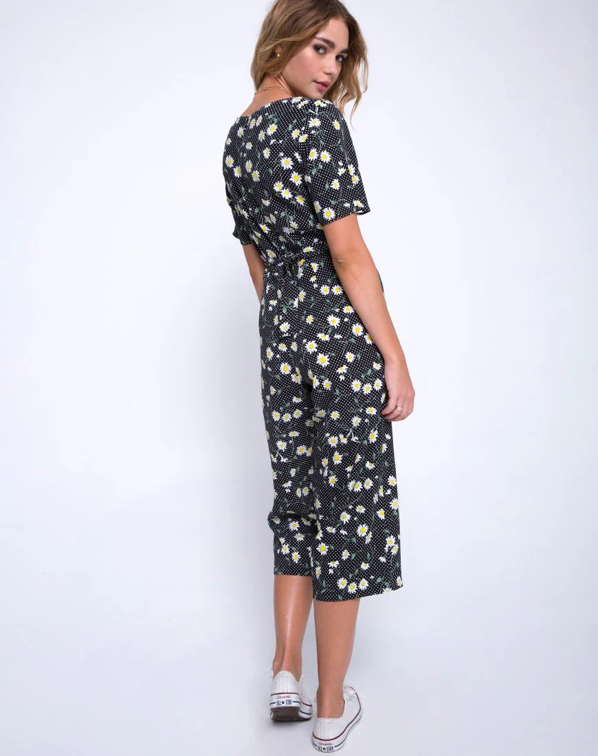 Giotto Jumpsuit aus Polka Daisy Schwarz - Image 2