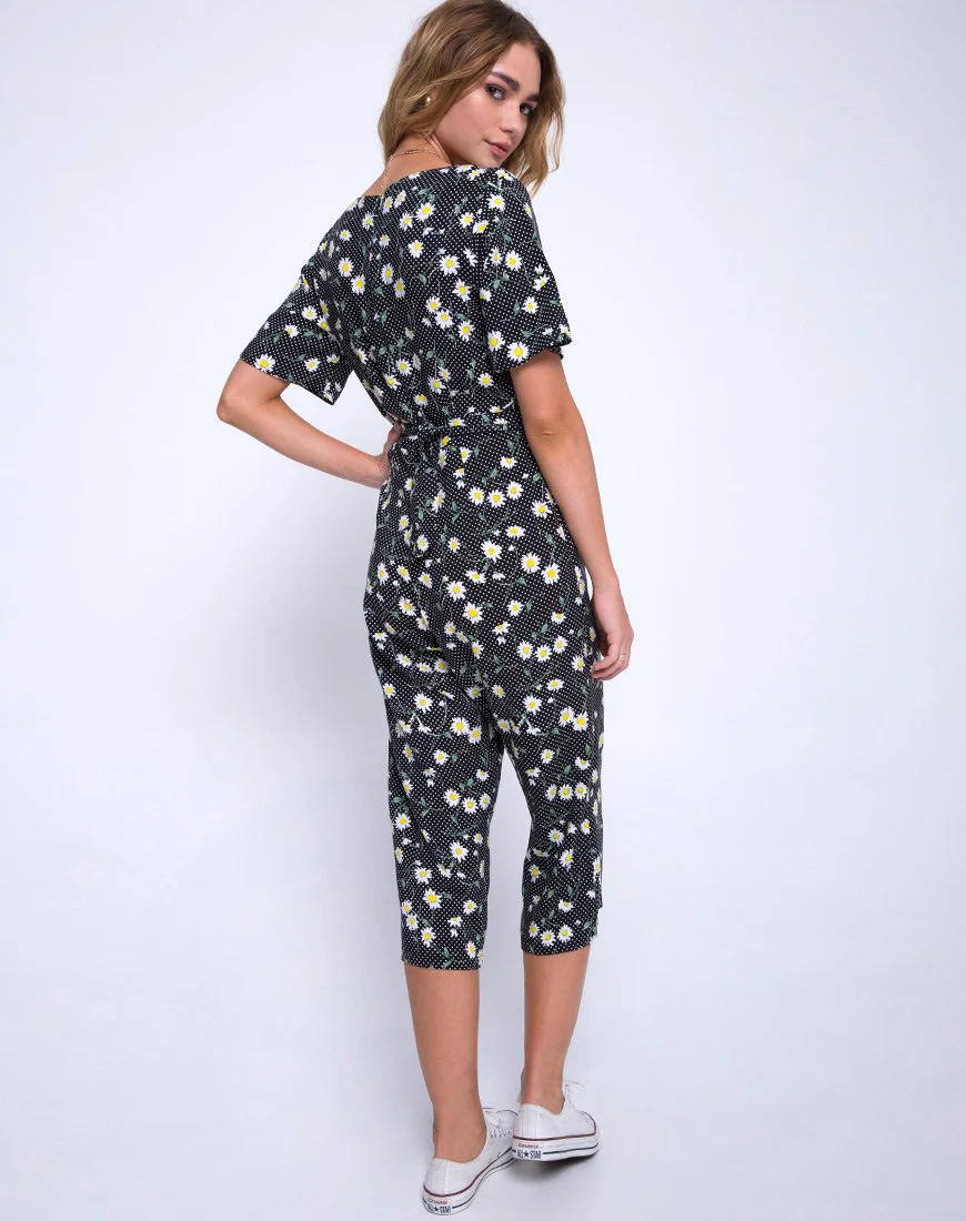 Giotto Jumpsuit aus Polka Daisy Schwarz - Image 4