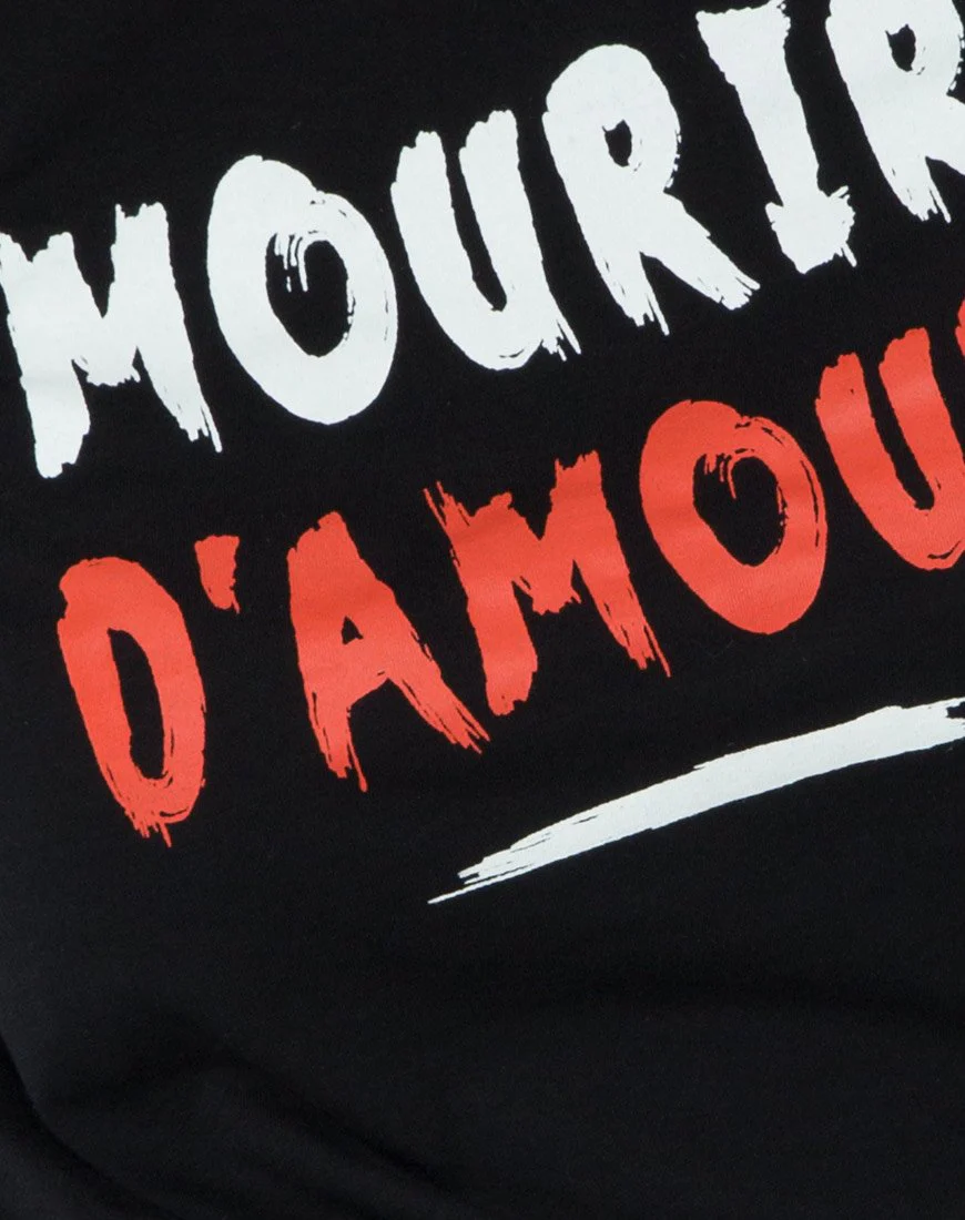 Girl Fit Tee in Mourir D'Amour Schwarz - Image 5