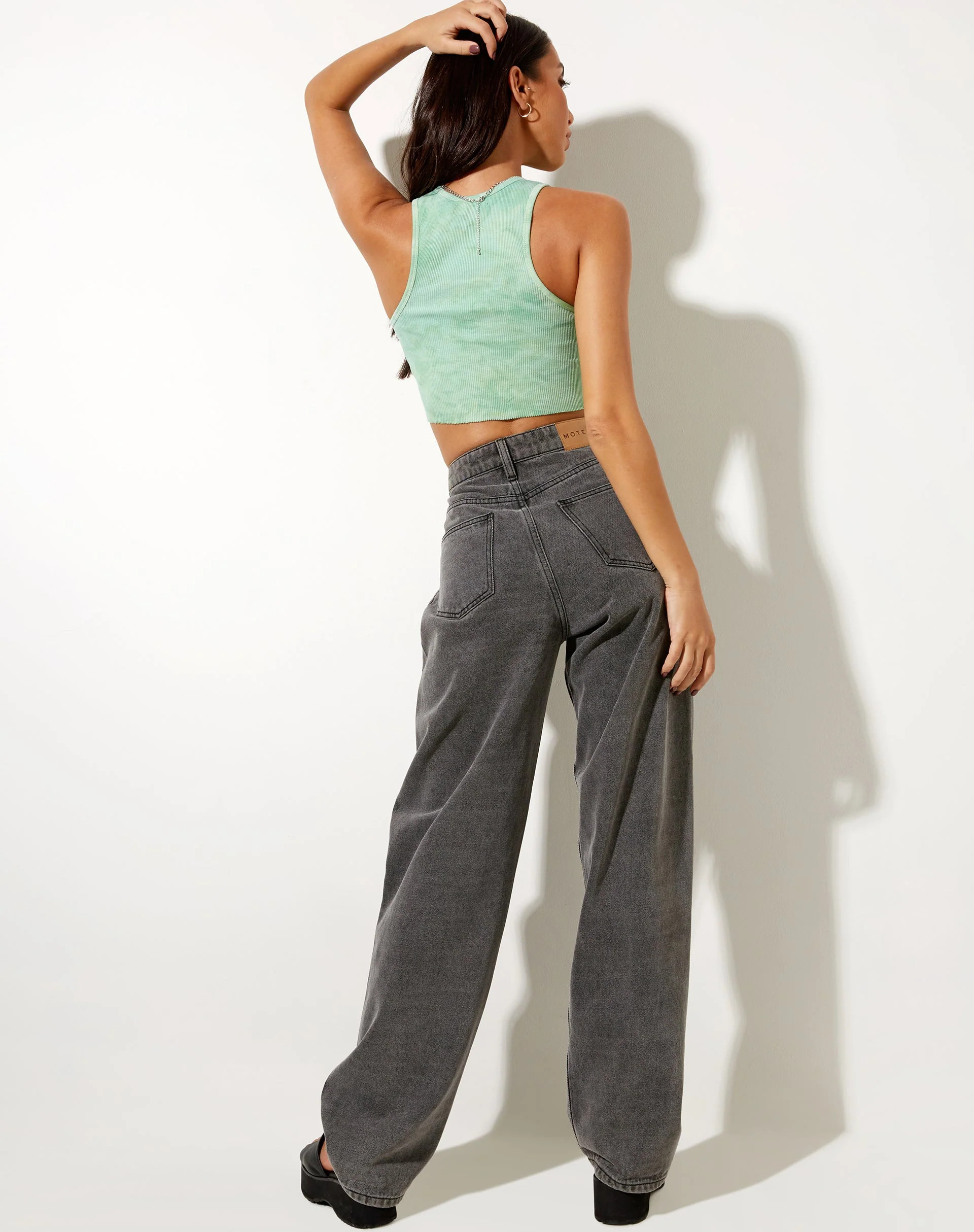 Givas Crop Top in Grün Tie Dye - Image 5