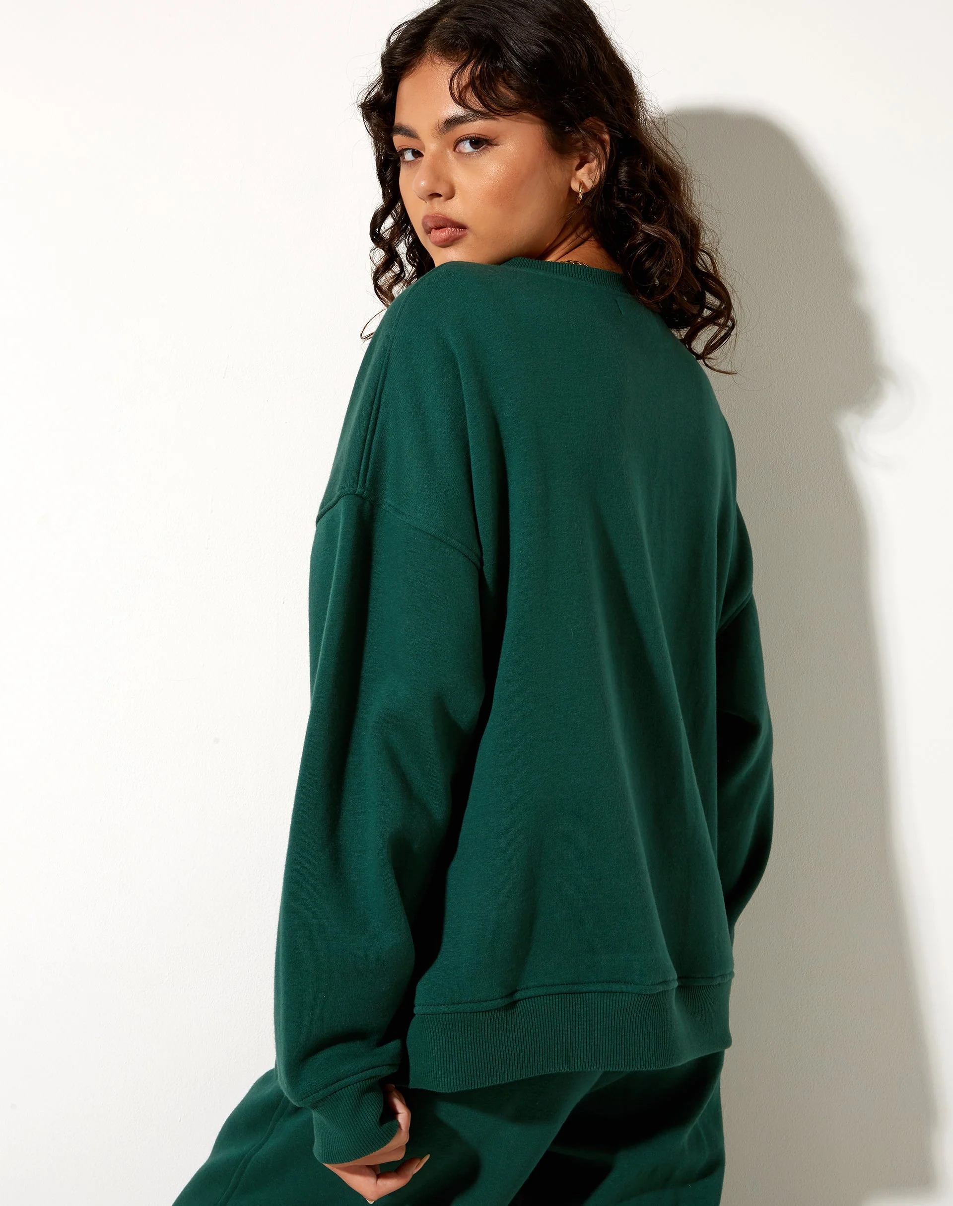 Glan Sweatshirt in Waldgrün mit Winning Team Mix Embro - Image 3
