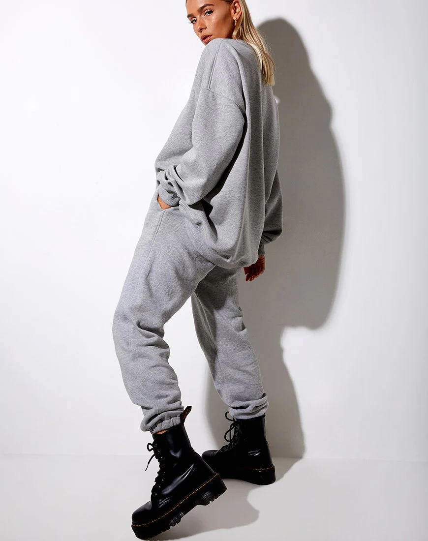 Glo Sweatshirt aus grauem Mergel Angelo - Image 5