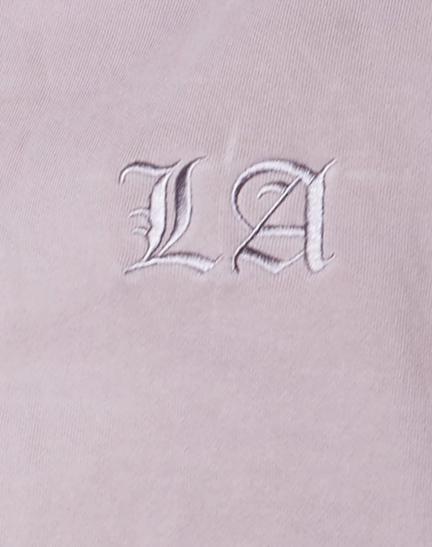 Glo Sweatshirt in Pilzfarben mit 'LA'-Stickerei - Image 6