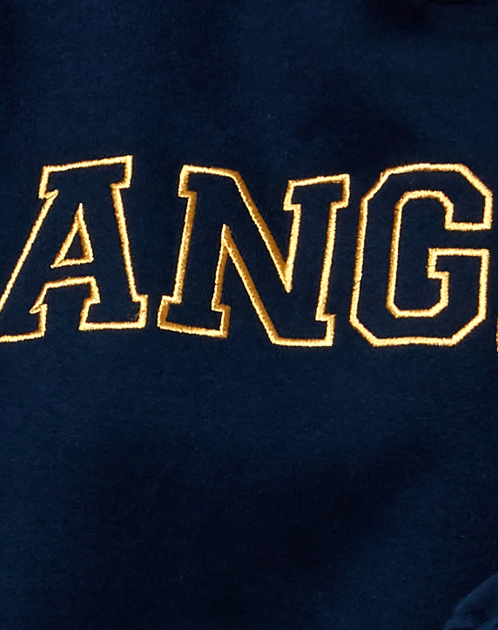 Glo Sweatshirt in Marineblau 'Angel' Stickerei in Gelb - Image 4