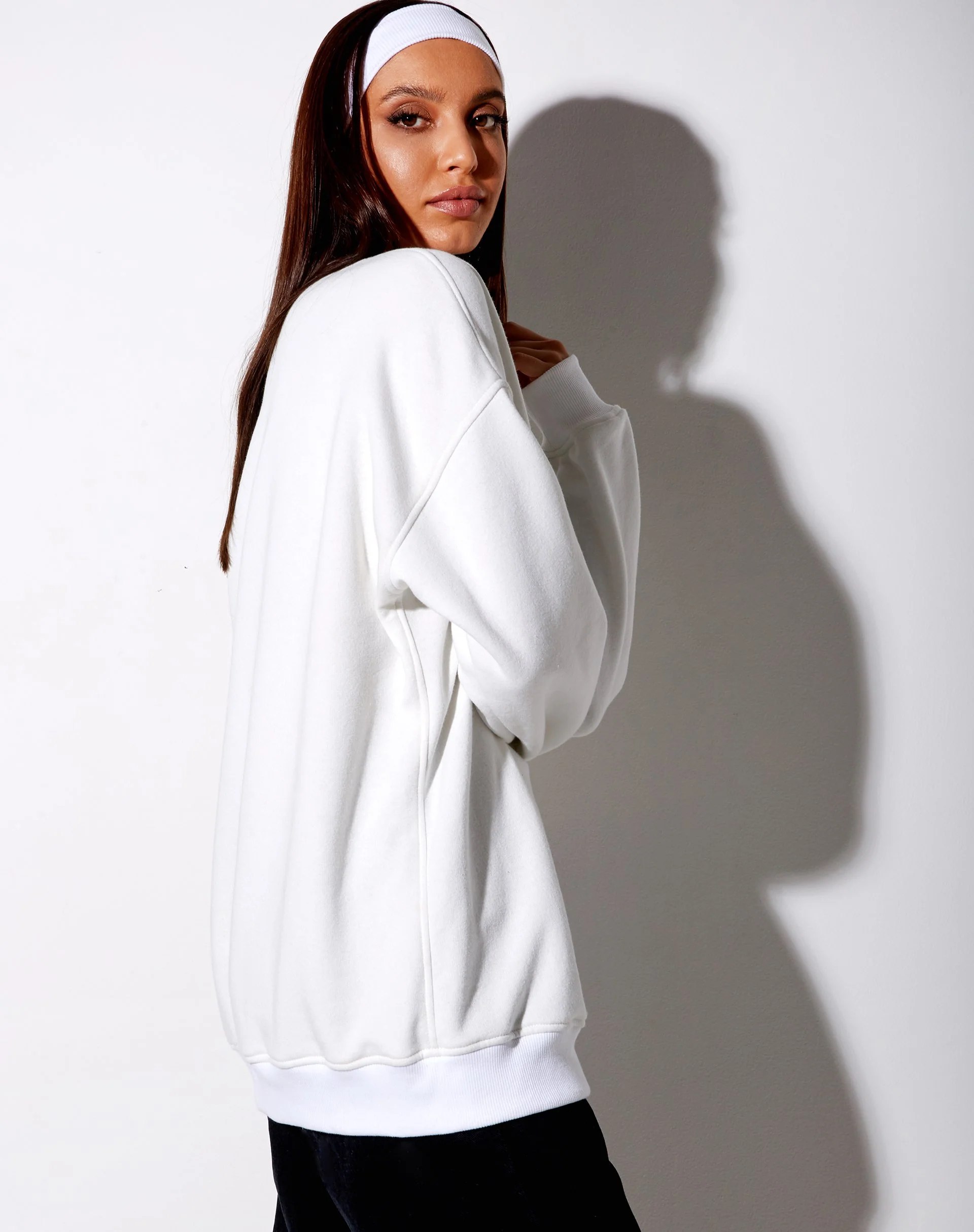 Glo Sweatshirt in Weiß 'Gefühle, die kommen und gehen' - Image 5