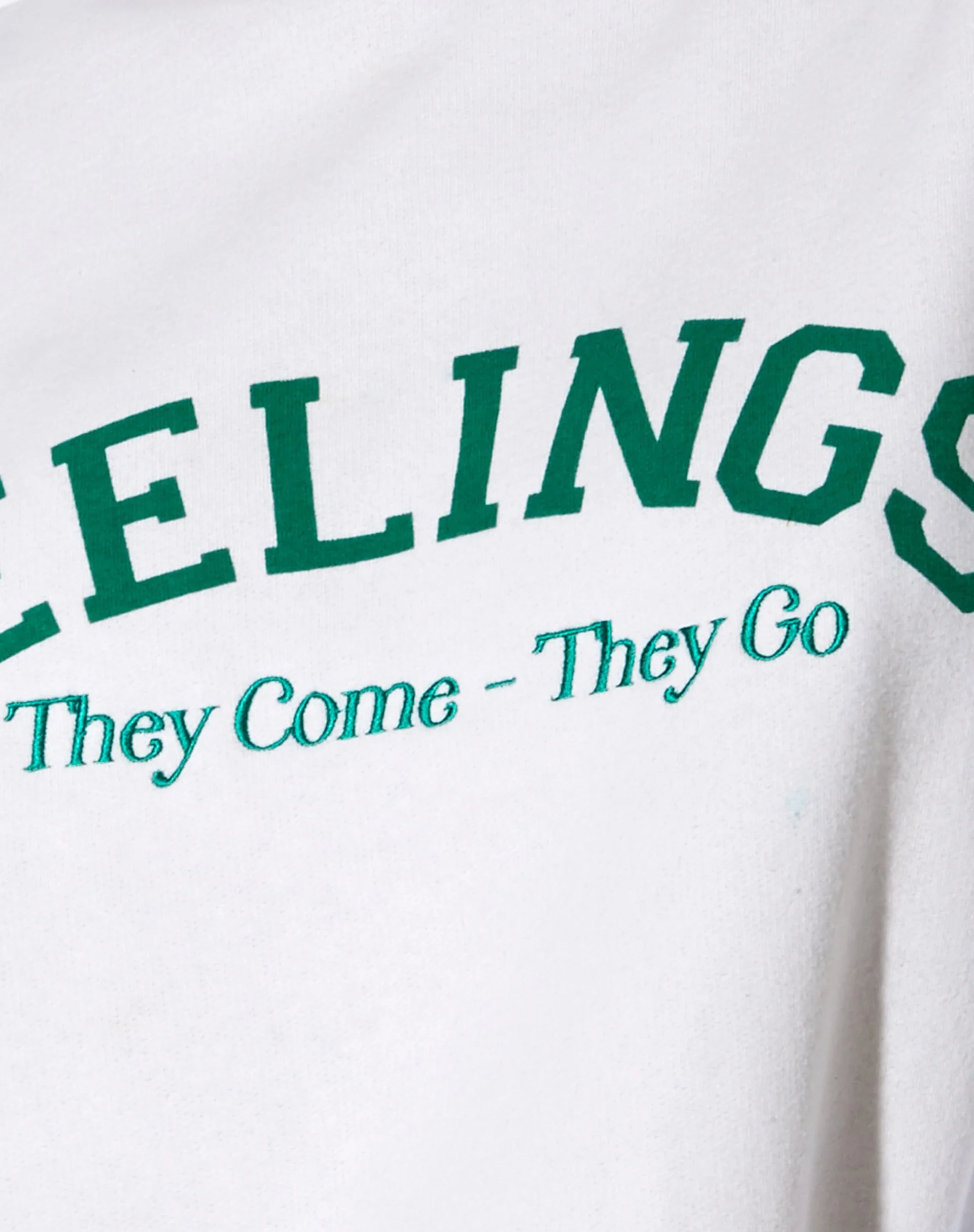 Glo Sweatshirt in Weiß 'Gefühle, die kommen und gehen' - Image 7