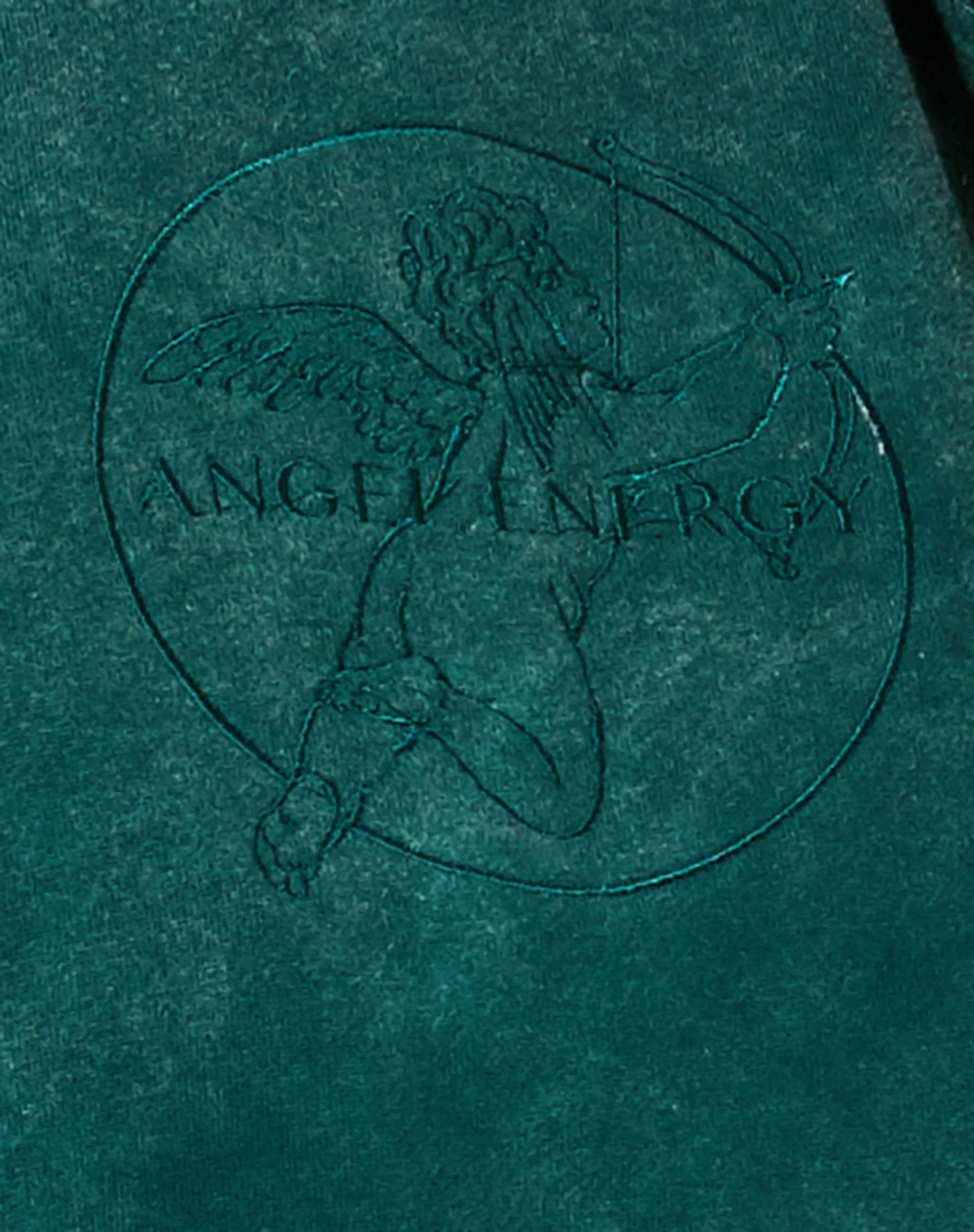 Glo Sweatshirt in gewaschenem Grün 'Angel Energy' Cherub Embro - Image 6