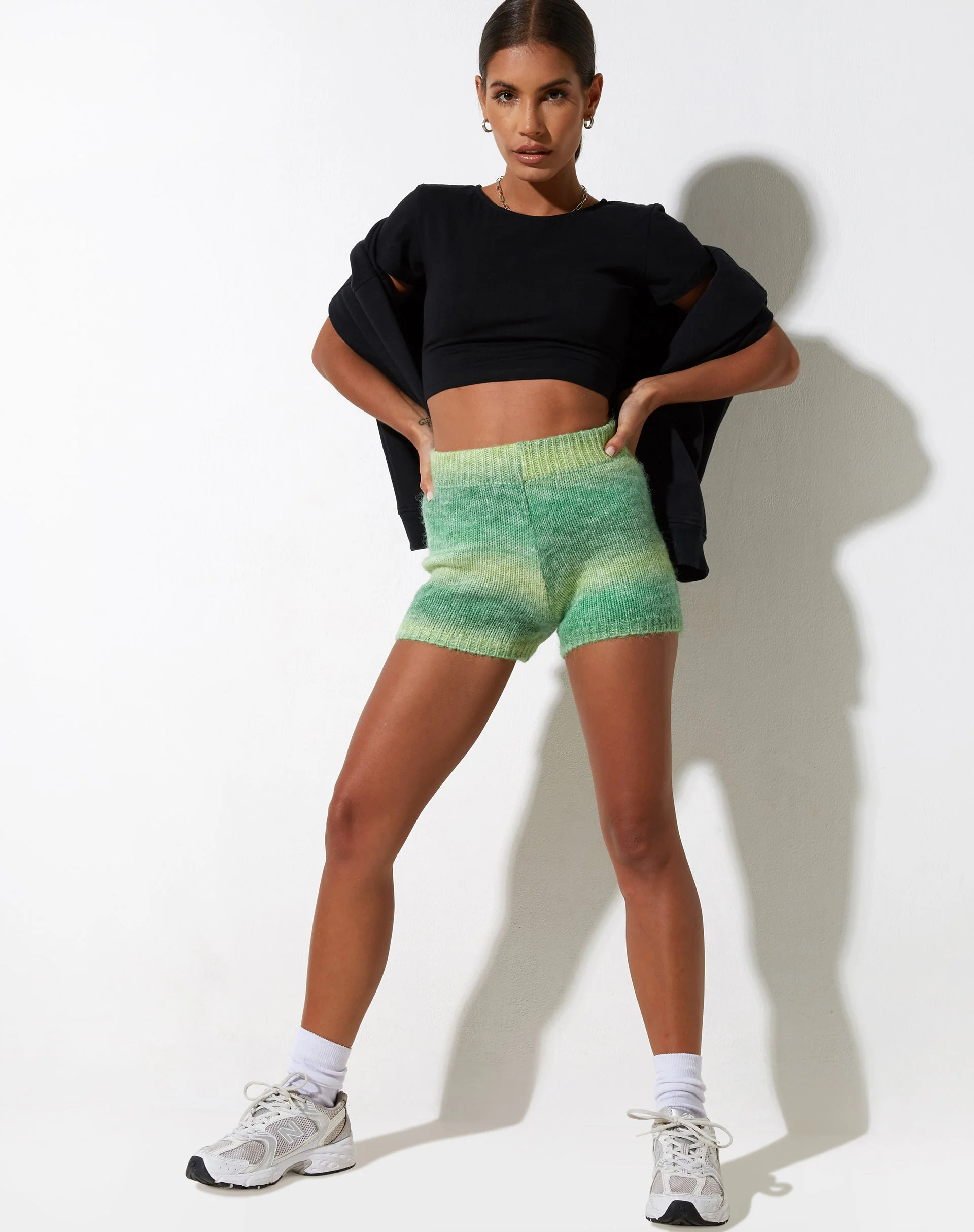 Gramma Shorts aus Wolle Grün - Image 2
