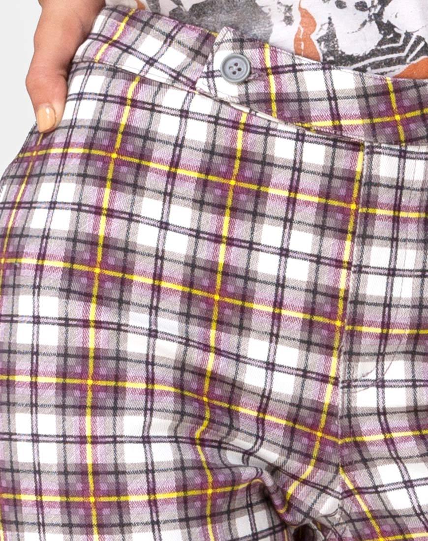 Grava-Hose in Grunge-Karo Lila - Image 5