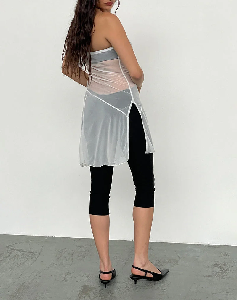 Gretchen Bandeau-Minikleid in schlichter Creme - Image 6