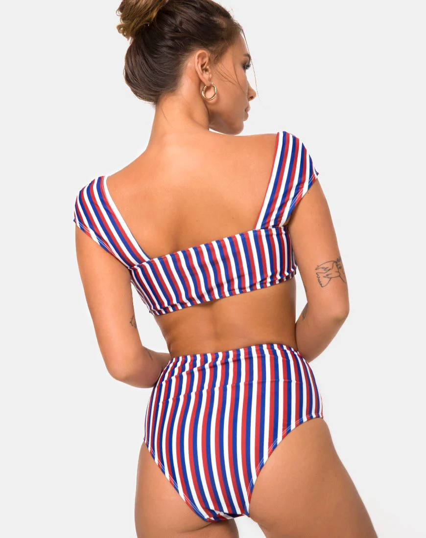Grifin Bikini-Oberteil in Dreifach-Streifen - Image 2