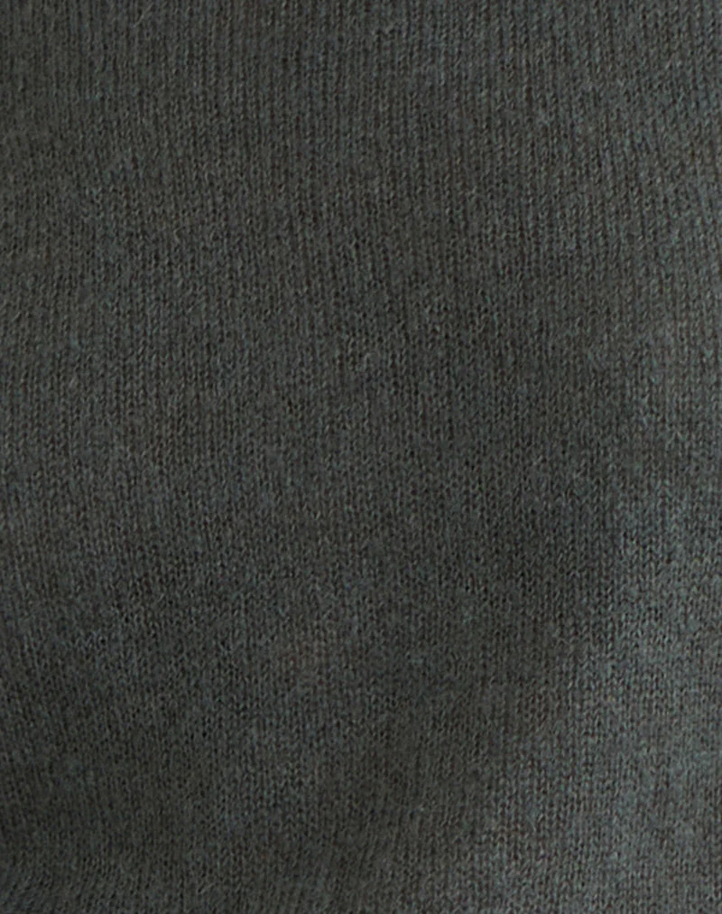 Grisha Langärmeliges Strickoberteil in Grau Smokey Green - Image 7