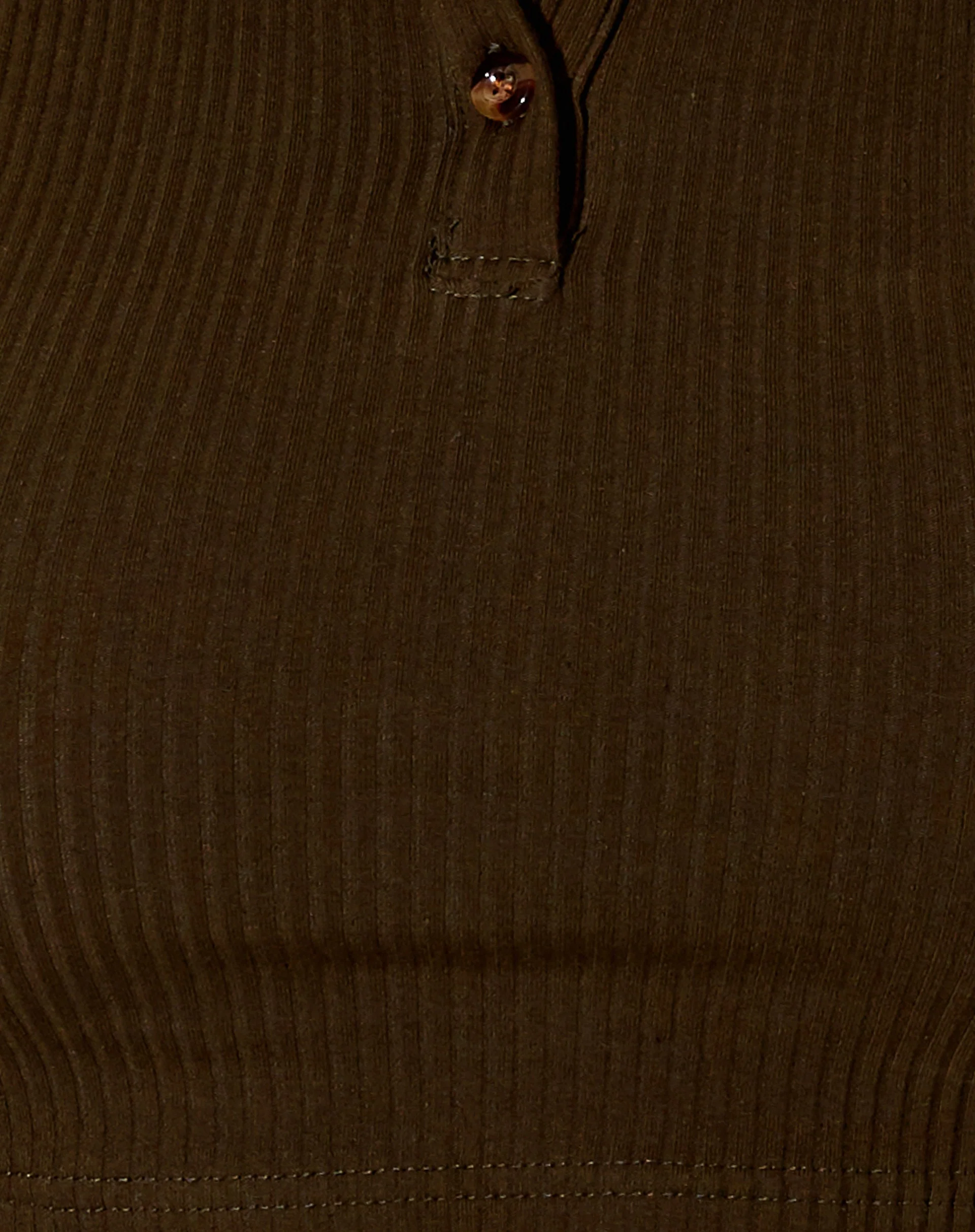 Guaco Crop Top aus Rippe Khaki - Image 5