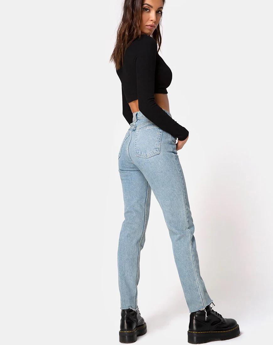 Guan Crop Top aus Rippe Schwarz - Image 4