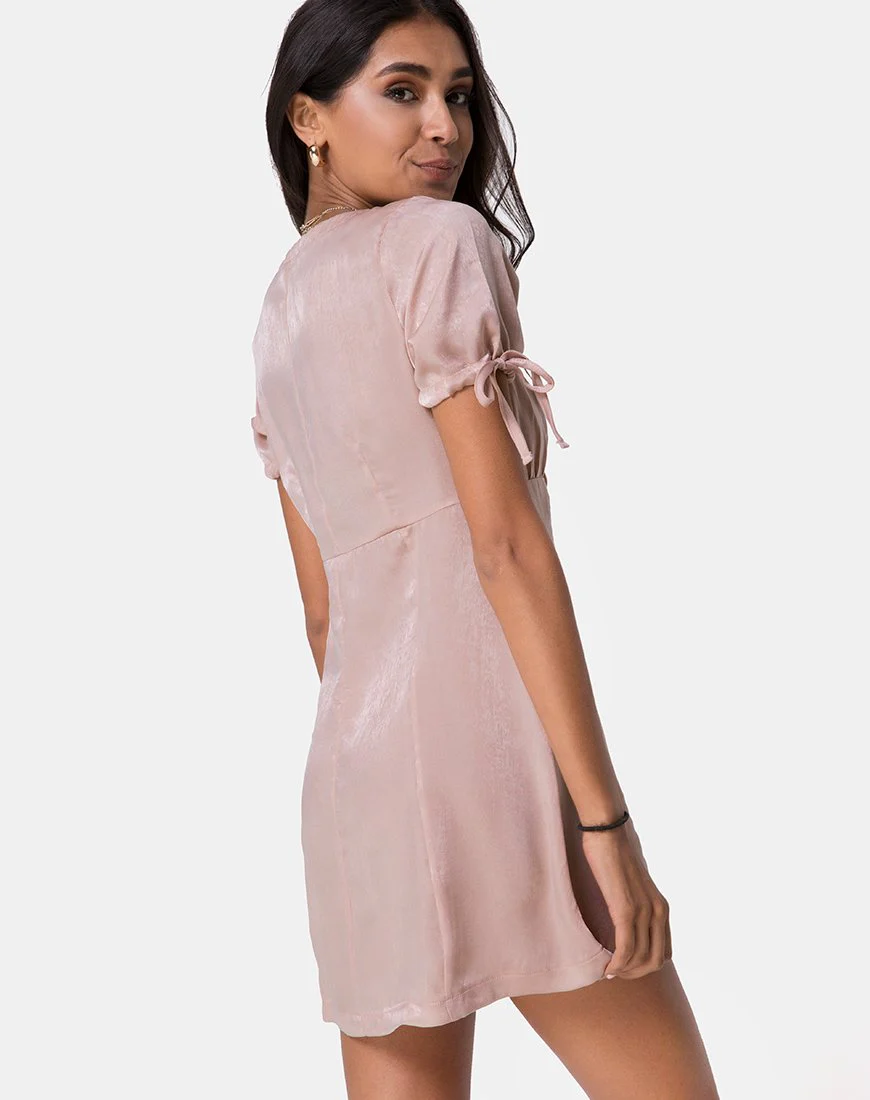 Guenette Kleid aus Satin in Dusty Rose - Image 2