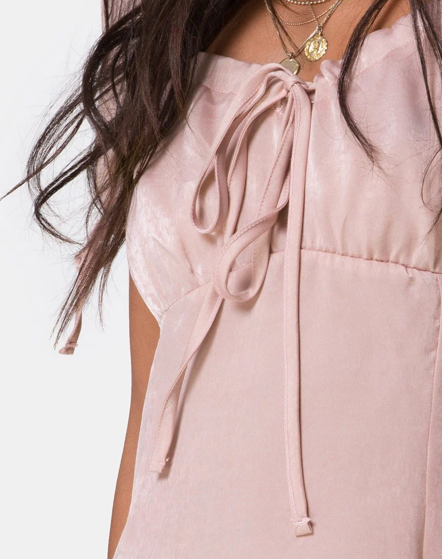 Guenette Kleid aus Satin in Dusty Rose - Image 5