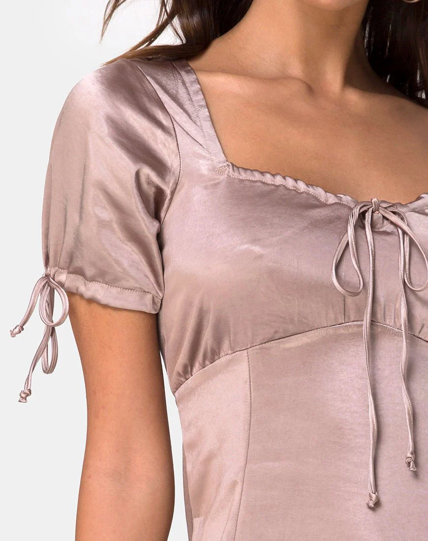 Guenette Kleid in Satin Nerz - Image 5