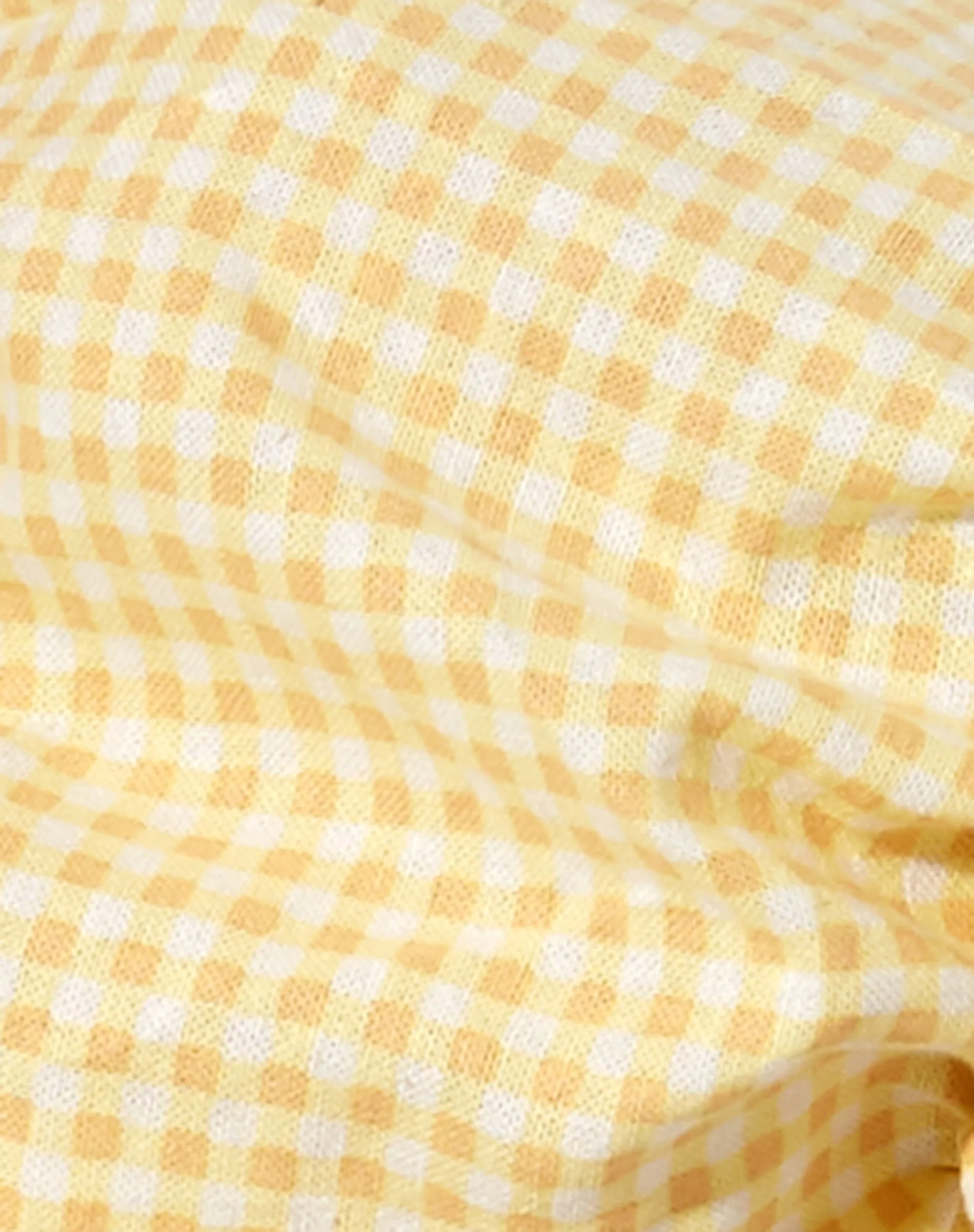 Haenji Crop Top in Lemon Gingham Gelb - Image 6